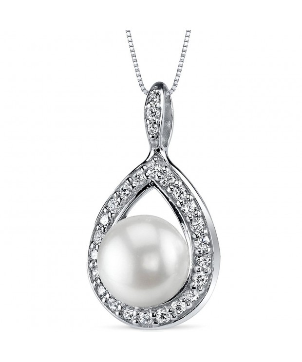 Teardrop Freshwater Cultured Necklace Sterling