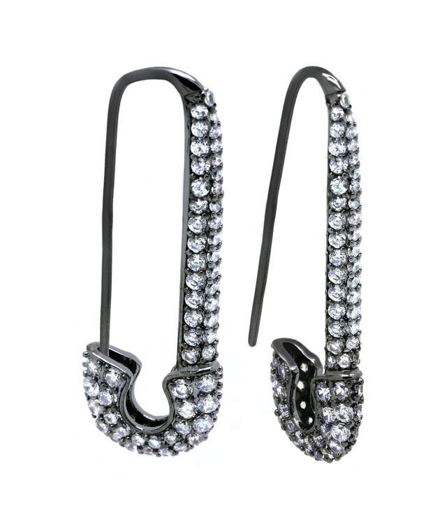 Sparkly Bride Earrings Rhodium Fashion