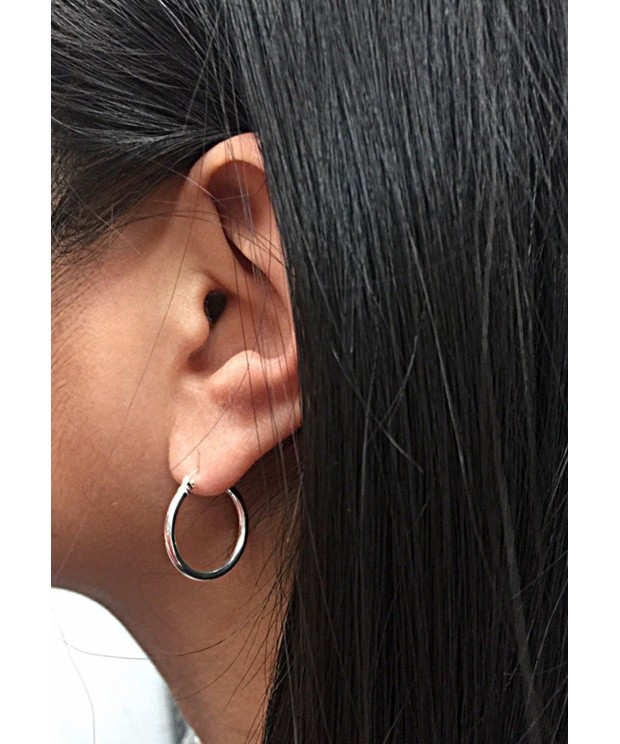 Sterling Silver Plain Earrings Stamped