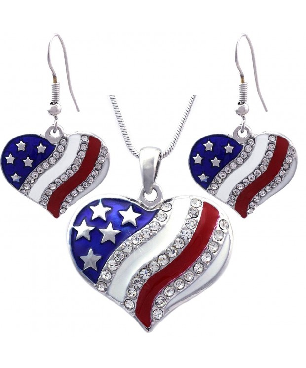 American National Pendant Necklace Earrings