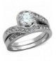 Rhodium Plated Sterling Vintage Engagement