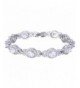 EVER FAITH Silver Tone Zirconia Bracelet