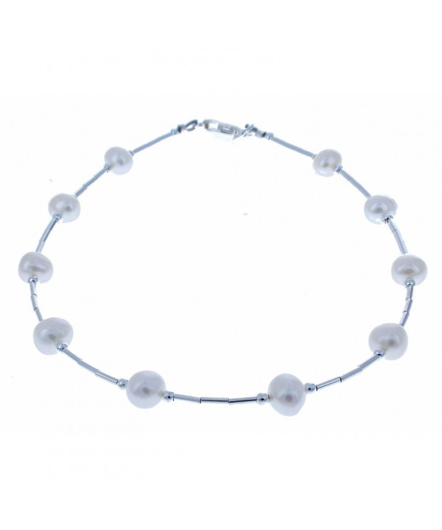 Womens Genuine Cultured Pearls Sterling