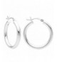 Sterling Silver Hoop Earrings Click Top