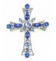 Faship Sparkling Crystal Crucifix Brooch