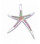Created Starfish Sterling Silver Pendant