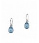 Pear Shaped Topaz Earrings Sterling Silver