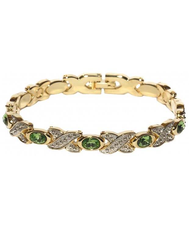 Simulated Peridot Magnetic Therapy Bracelet