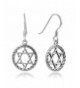 Oxidized Sterling Hexagram Geometric Earrings