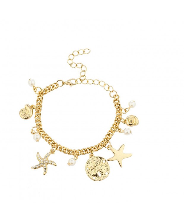 Lux Accessories Goldtone Starfish imitation