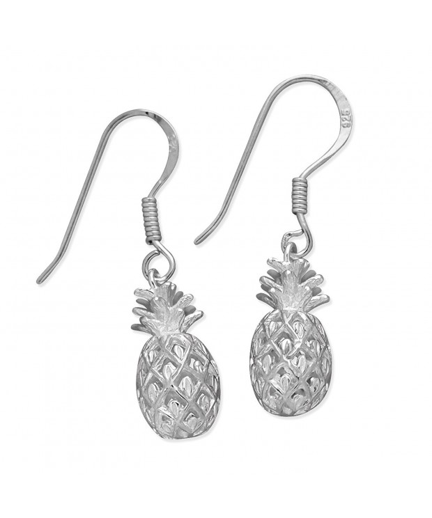Sterling Silver Pineapple Dangle Earrings