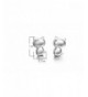 Sterling Silver Cat Stud Earrings