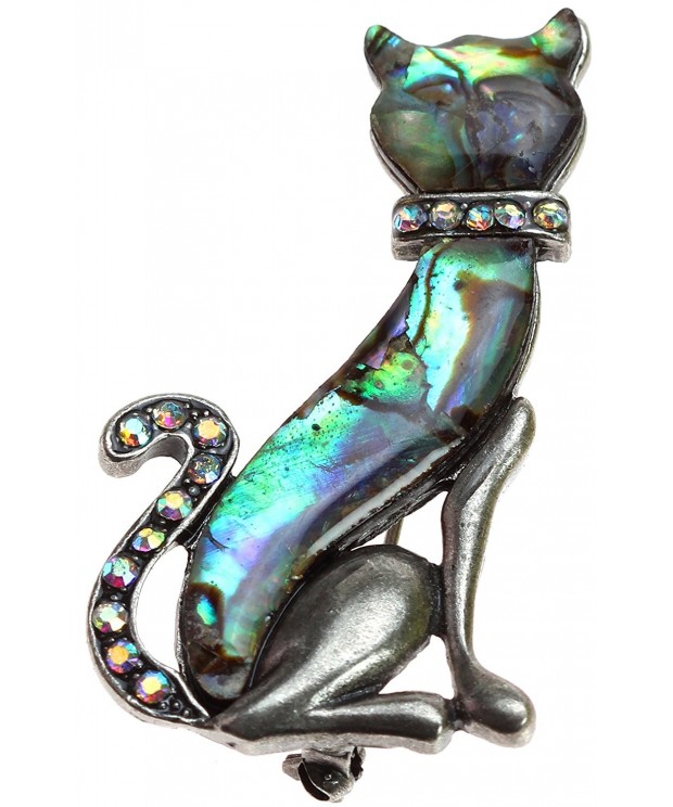 Lova Jewelry Abalone Cat Pin