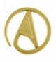 Circle Athiest Gold Lapel Pin
