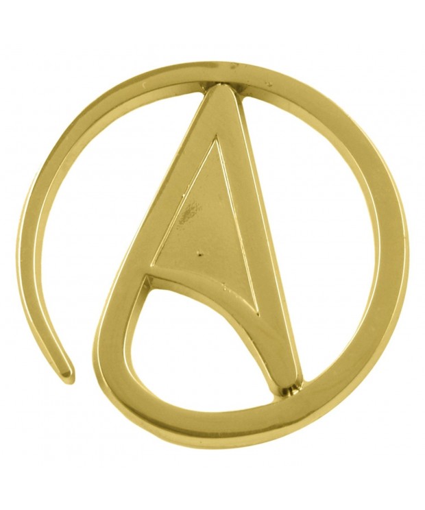 Circle Athiest Gold Lapel Pin