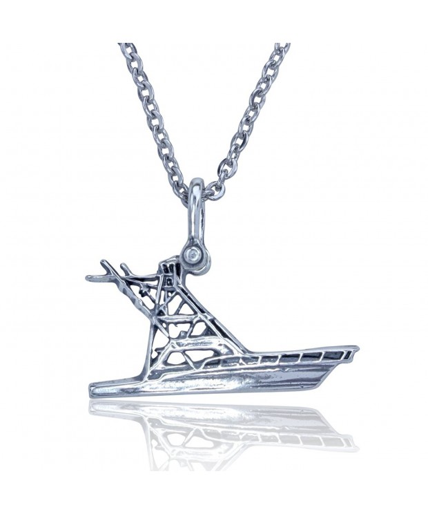 Offshore Fishing Pendant Sterling Necklace