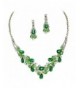Elegant Emerald V Shaped Bridesmaid Necklace