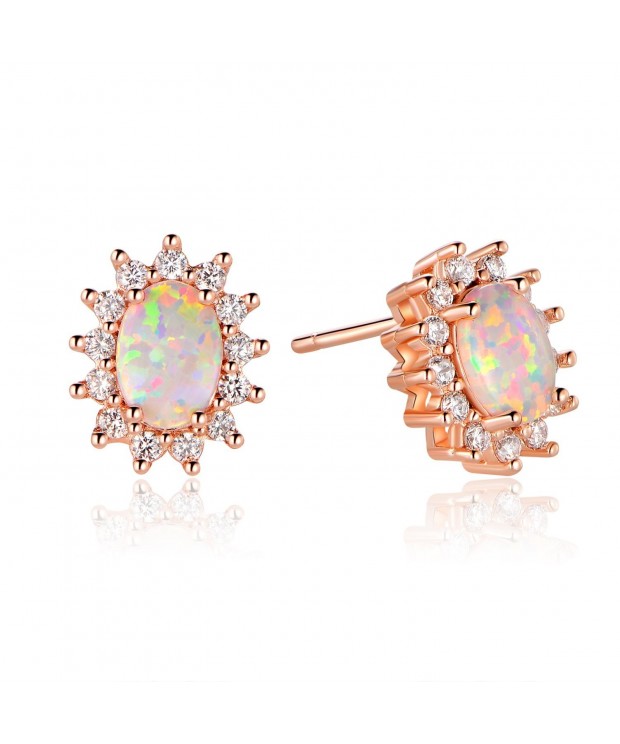 GEMSME Plated Created Zirconia Earrings