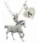 Crystal Necklace Jewelry Initial Equestrian