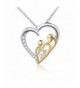 Mothers Sterling Daughter Necklace Zirconia