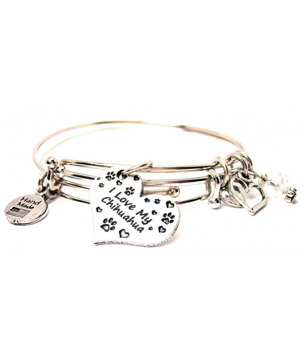 Love Chihuahua Heart Bangle Set