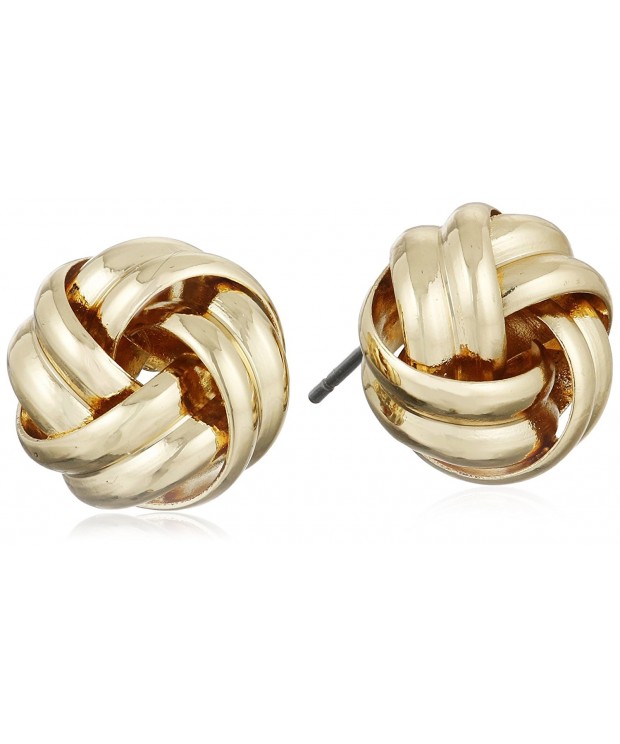 Napier Classics Gold Tone Knot Earrings