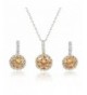 Jewelry Champagne Crystal Necklace Earrings