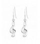 Silverly Womens Sterling Musical Earrings