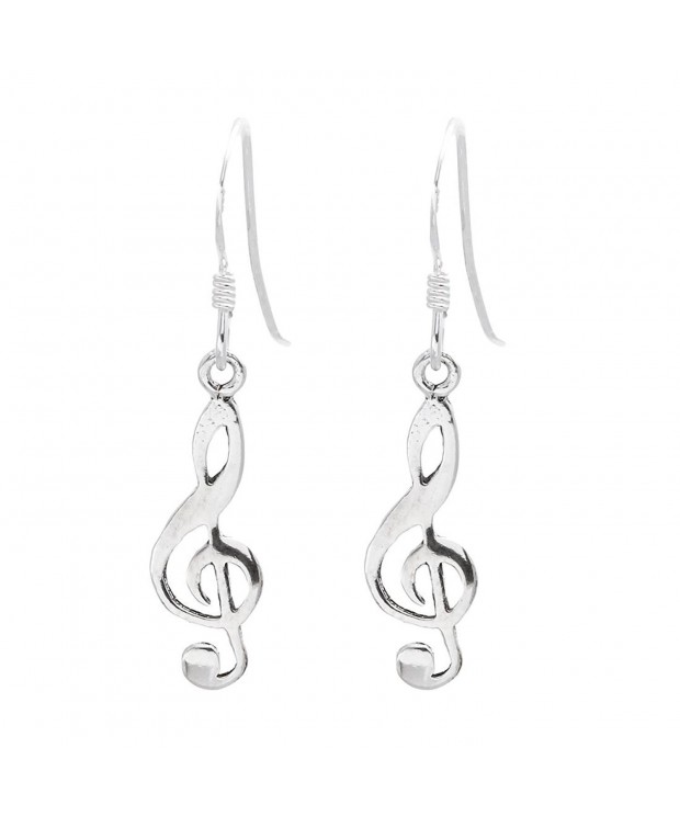 Silverly Womens Sterling Musical Earrings