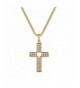 Plated Centered Pendant Necklace Crystal