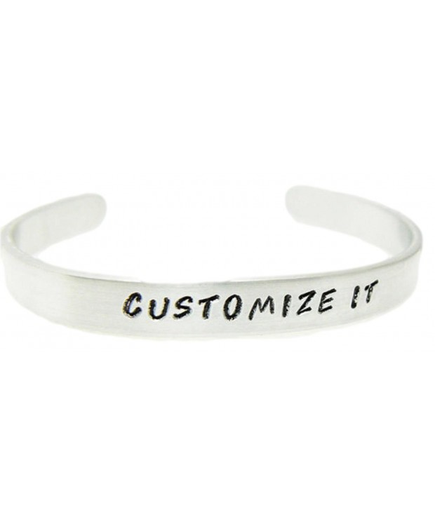 CUSTOMIZE Hand Stamped Aluminum Bracelet