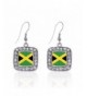 Inspired Silver Jamaican Earrings Rhinestones