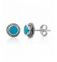 Sterling Silver Simulated Turquoise Earrings