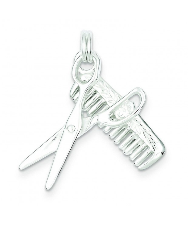 Sterling Silver Comb Scissor Charm