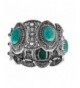 Textural Synthetic Turquoise Embellished Bracelet