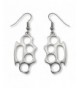 Knuckles Polished Silver Finish Earrings