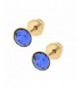 Sterling Simulated Sapphire Earrings Hypoallergenic