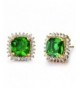 GULICX Dashing Emerald Rhinestone Earrrings