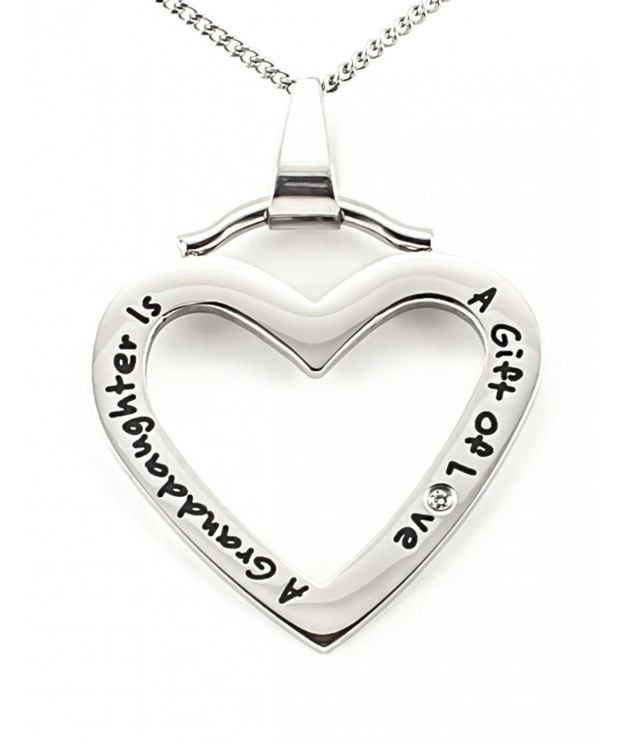 Polished Stainless Granddaughter Pendant Necklace