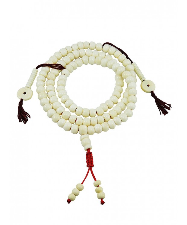 Tibetan Mala Beads Meditation White