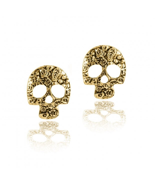 Antiqued Floral Sugar Earrings Muertos