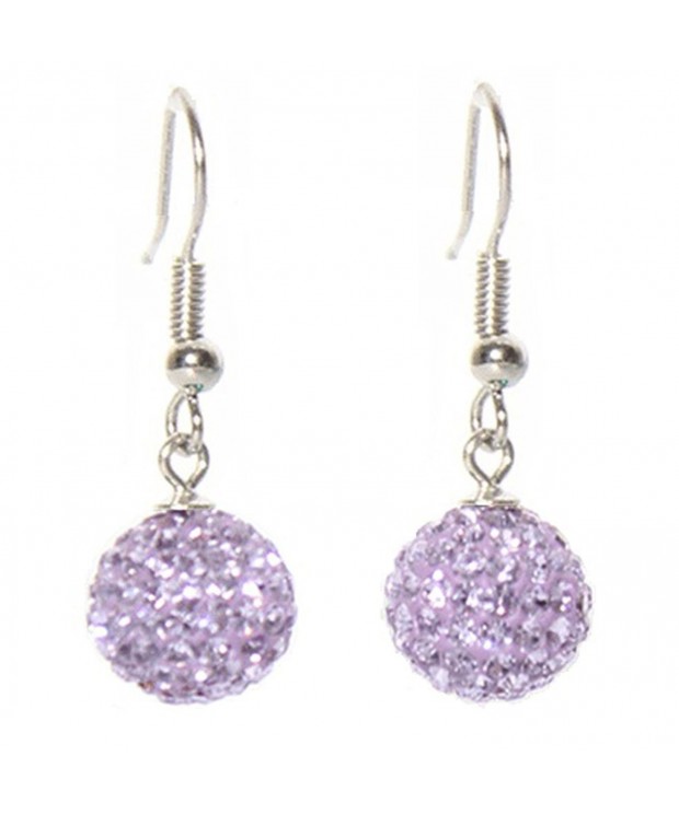 Shamballa Earrings Beautiful Rhinestones Crystals