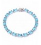 17 50ct Radiant Aquamarine Sterling Bracelet