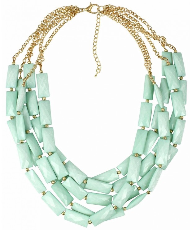 Strand Layers Acrylic Statement Necklace