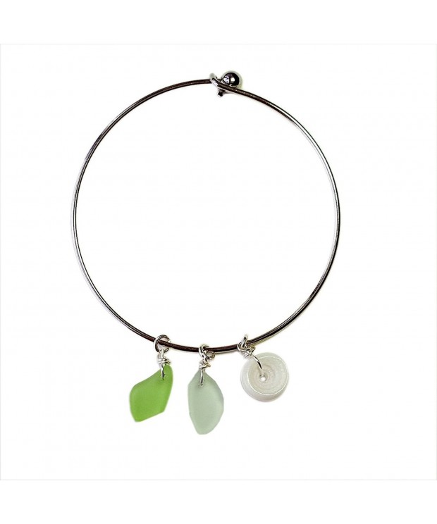 Hawaiian Glass Bracelet Bangle greens