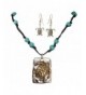 Turtle Simulated Turquoise Necklace Earrings