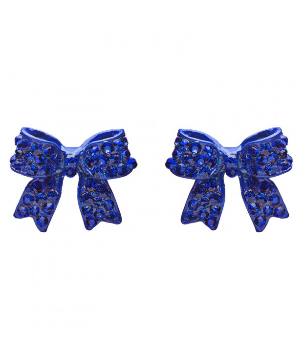 Fashion Crystal Pave Ribbon Earrings