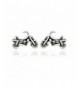 EVER FAITH Sterling Motorcycle Earrings