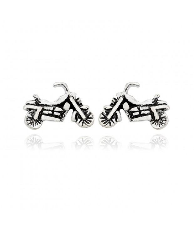 EVER FAITH Sterling Motorcycle Earrings