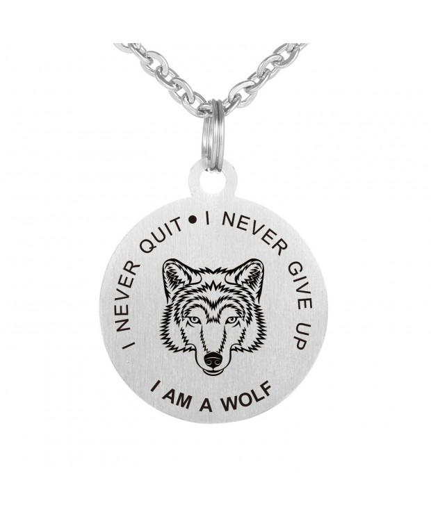 Never Pendant Stainless Steel Necklace